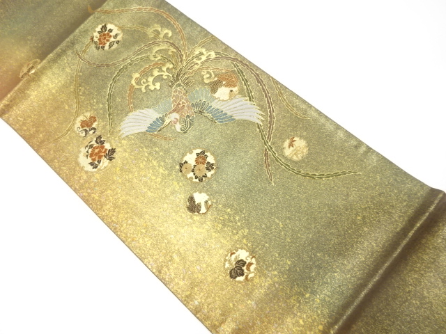 JAPANESE FUKURO OBI / KINSAI / WOVEN PEONY